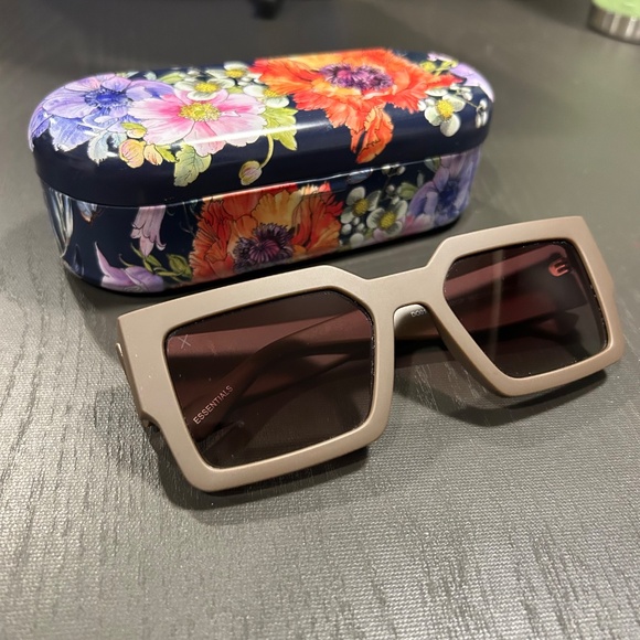 Dime x Acne Studios Oversized Square Sunglasses Taupe Brown Lenses main image 5